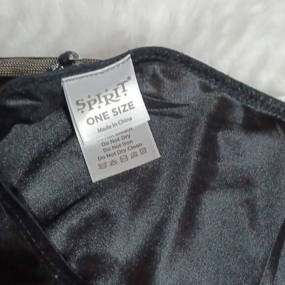 Spirit Black & Silver Sequin Cob‎ Web Top /Blouse/  Top One Size - Picture 3 of 6
